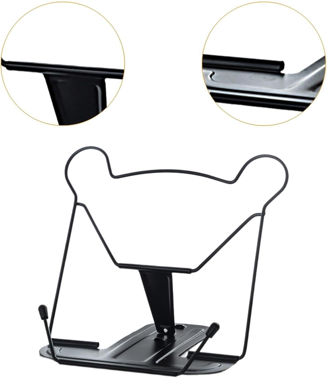 Modern Metal Book Stand Black for Home Office