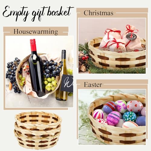 Sintuff 60 Pcs Bamboo Wicker Easter Fruit Basket