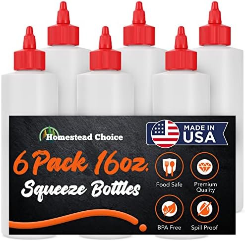 Homestead Choice 16OZ Squeeze Bottles 2-Pack and 6-Pack