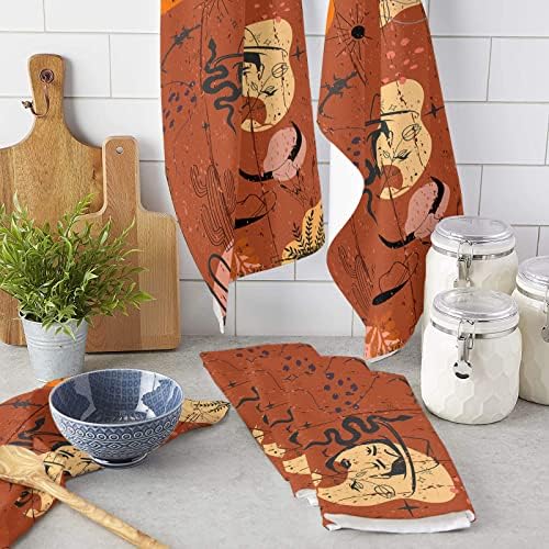 ZOE GARDEN Cowboy Kitchen Towels 18x28 Absorbent Quick Dry