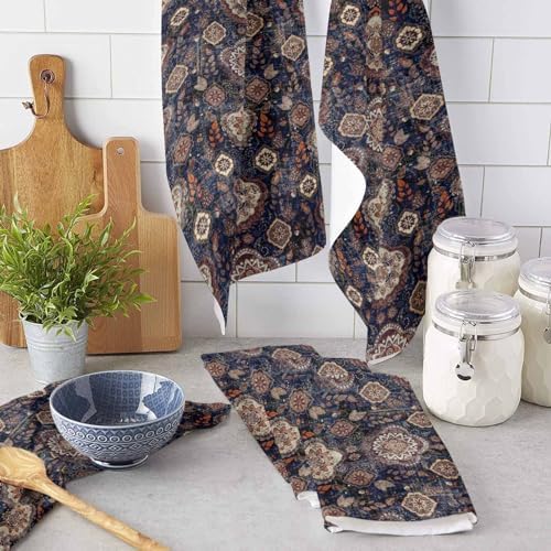 ZOE GARDEN Boho Flower Dish Towels 4-PC Set