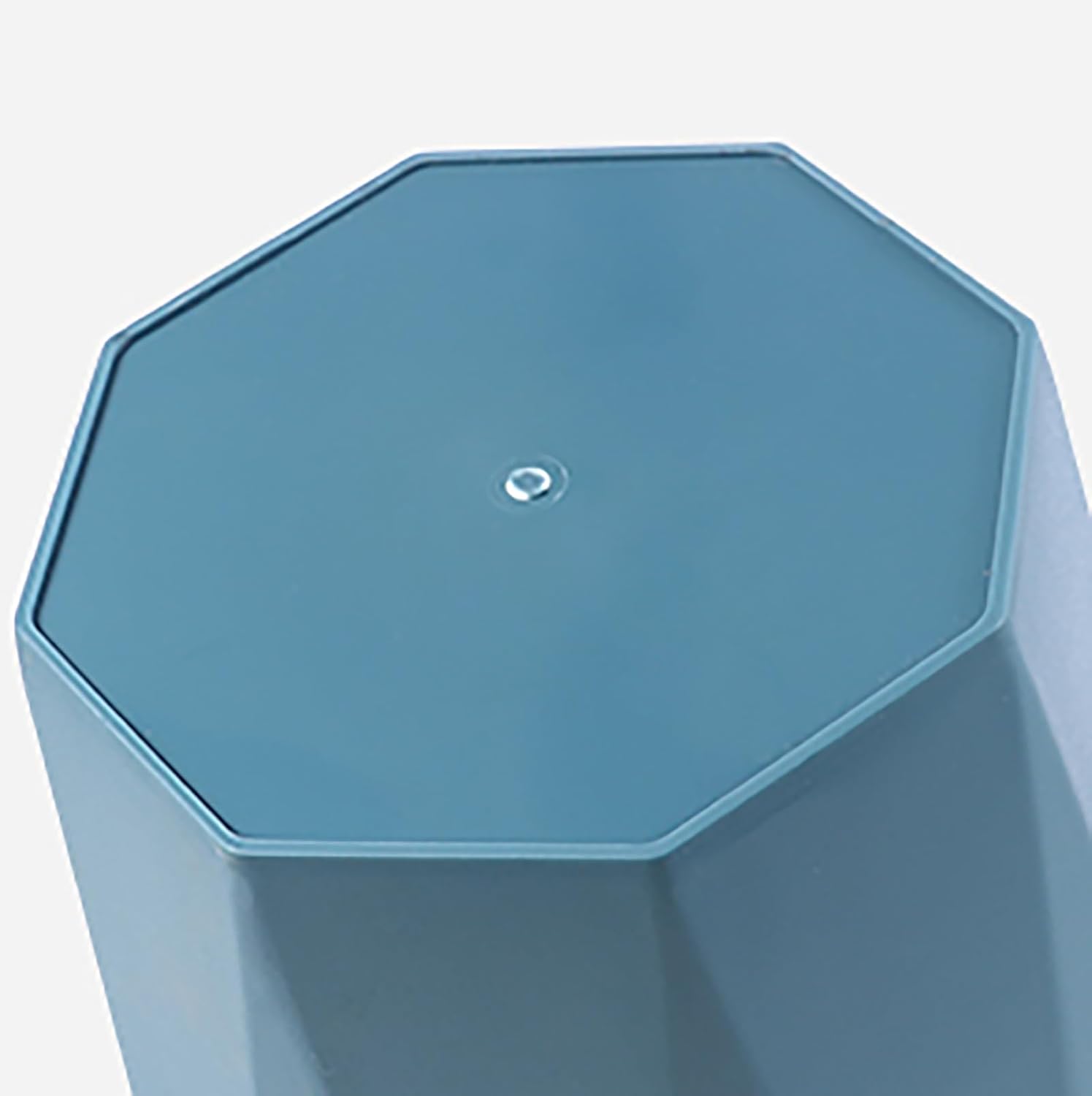 Polygon Small Blue Trash Can for Bathrooms