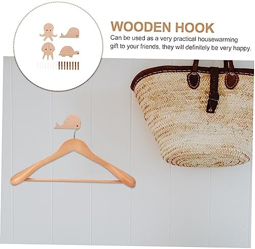 Sosoport Animal Wall Hooks with Oak Design