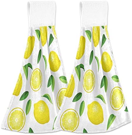 Aslsiy Summer Fresh Lemons Kitchen Towel Set of 2