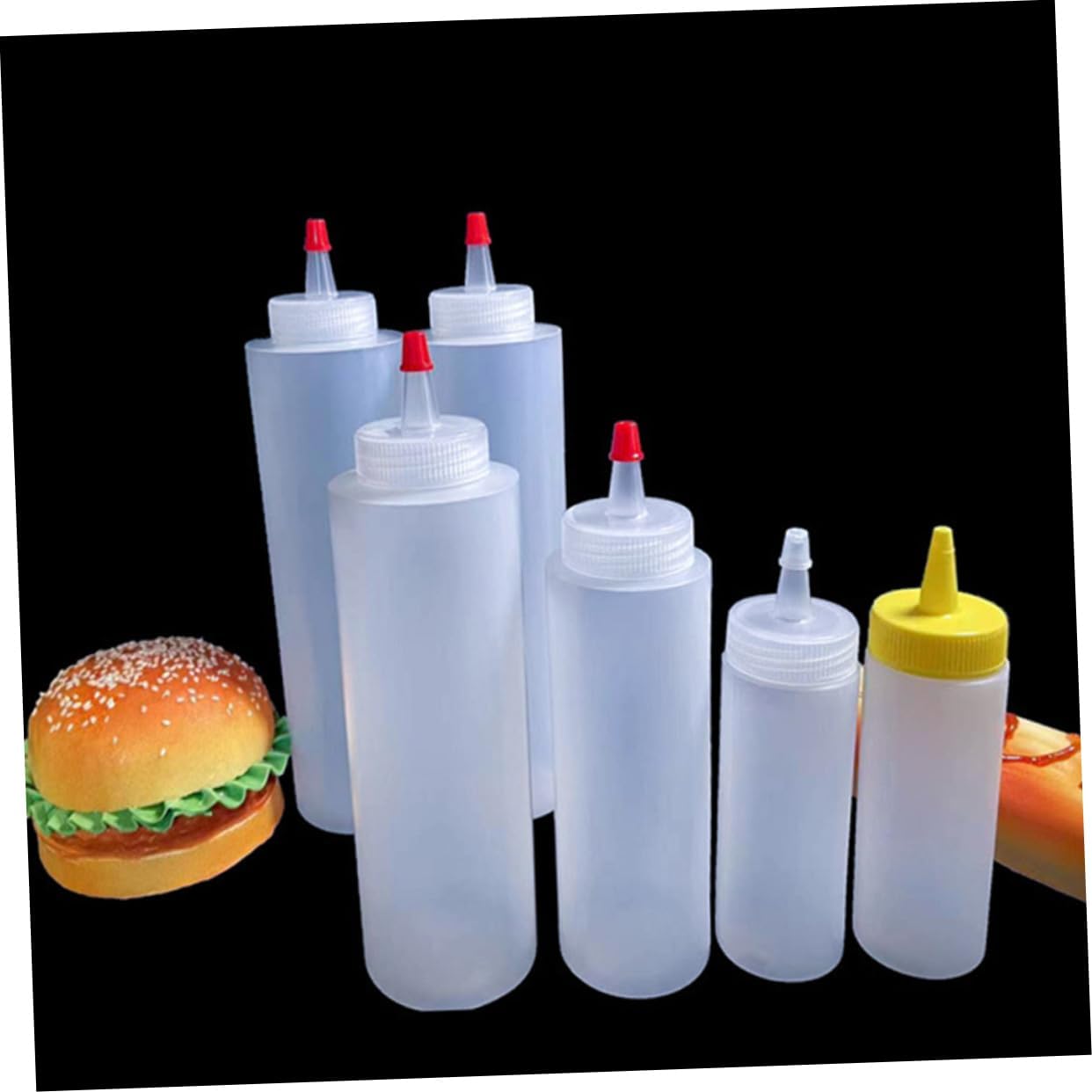 VOSAREA 15PCS Mini Condiment Squeeze Bottles