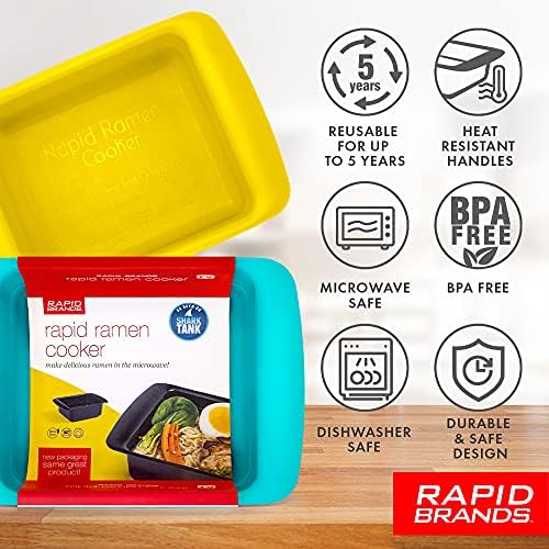 Rapid Ramen Cooker - Microwavable BPA Free Bright Red