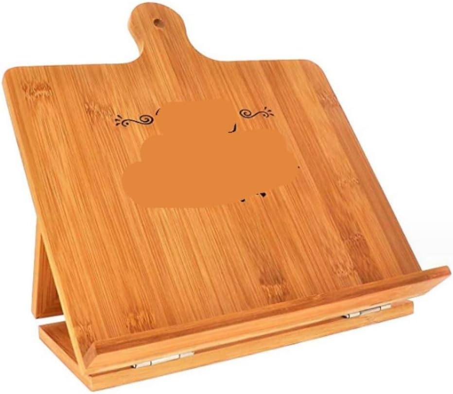QUQUQ Foldable Cookbook Stand with Custom Engraving