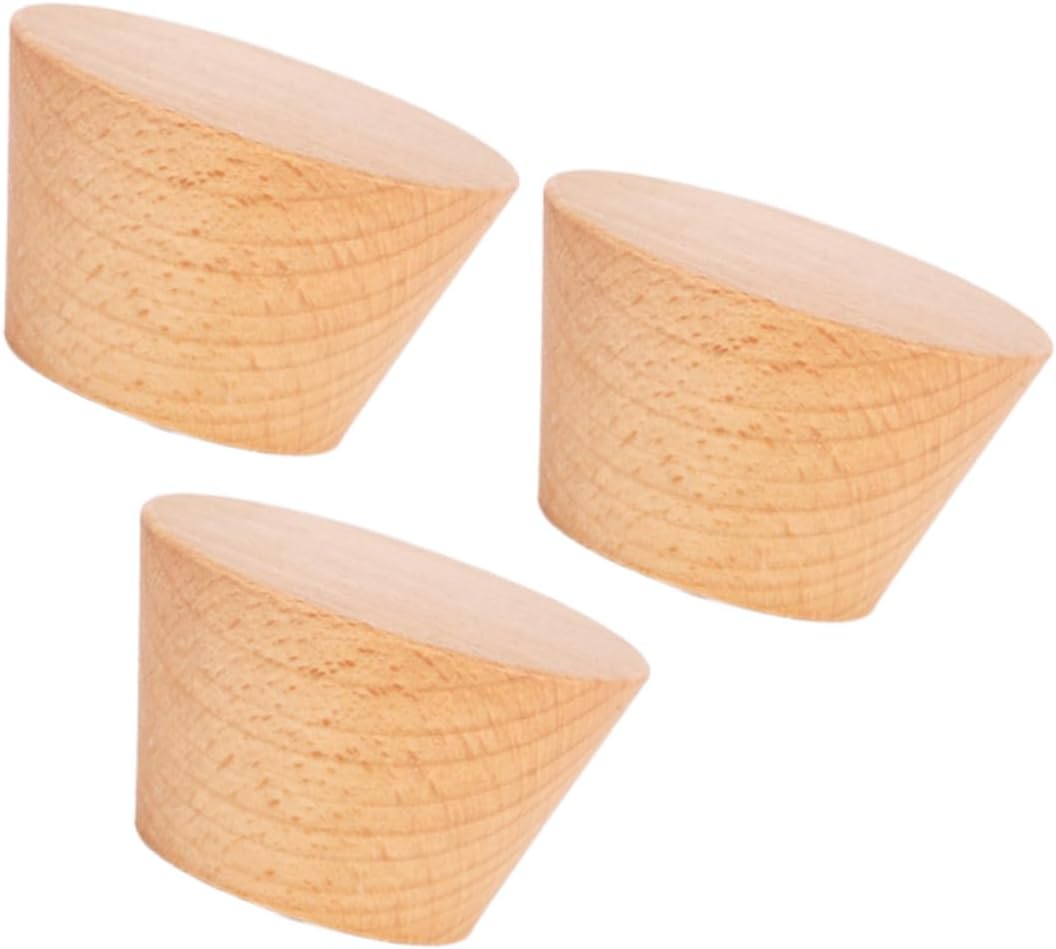 3pcs Beech Wooden Hooks Multifunctional Wall Organizer