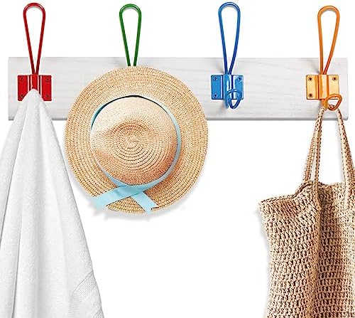 Kids Wall Hooks Set of 8 - Double Hooks for Kids