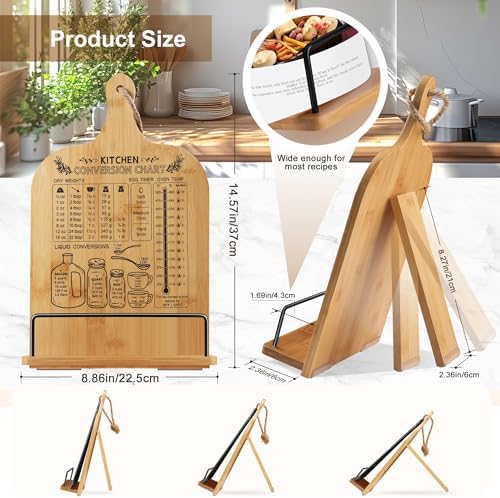 Fitnice Bamboo Cookbook Stand and Bra Hanger Set