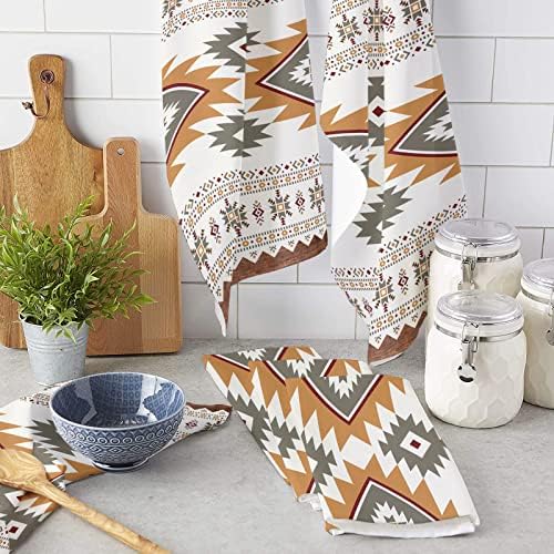 ZOE GARDEN Southwest Geometric Dish Cloths - 4 Pack 18x28
