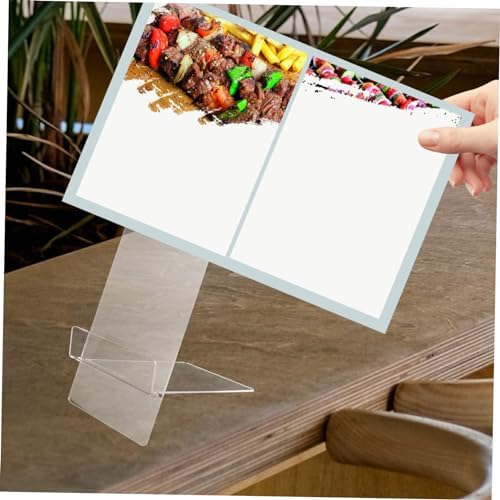 CATIEBYE Adjustable Acrylic Recipe Stand for Desk and Kitchen
