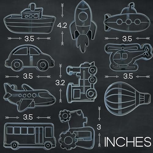 Moose Goods Transportation Cookie Cutters Variety Pack - Set of 10