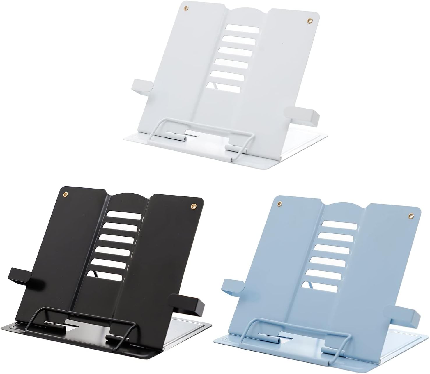 Book Stand Desk Metal Holder with 6 Positions