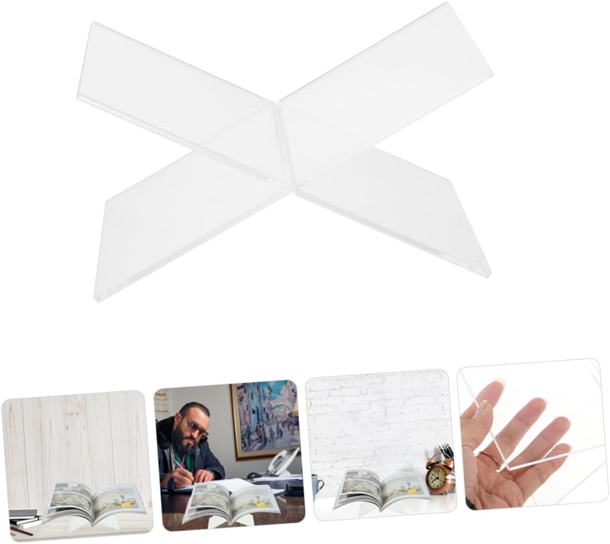 HOOTNEE Acrylic Book Stand for Cookbooks and Magazines