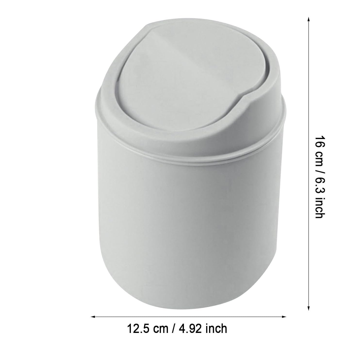 HEALT Wastebasket Trash Can - Pink Mini Plastic Waste Bin with Swing Lid