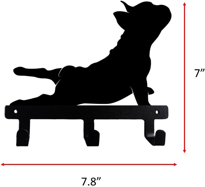French Bulldog Shaped Key Hook - Decorative Iron Bathroom Wall Mount