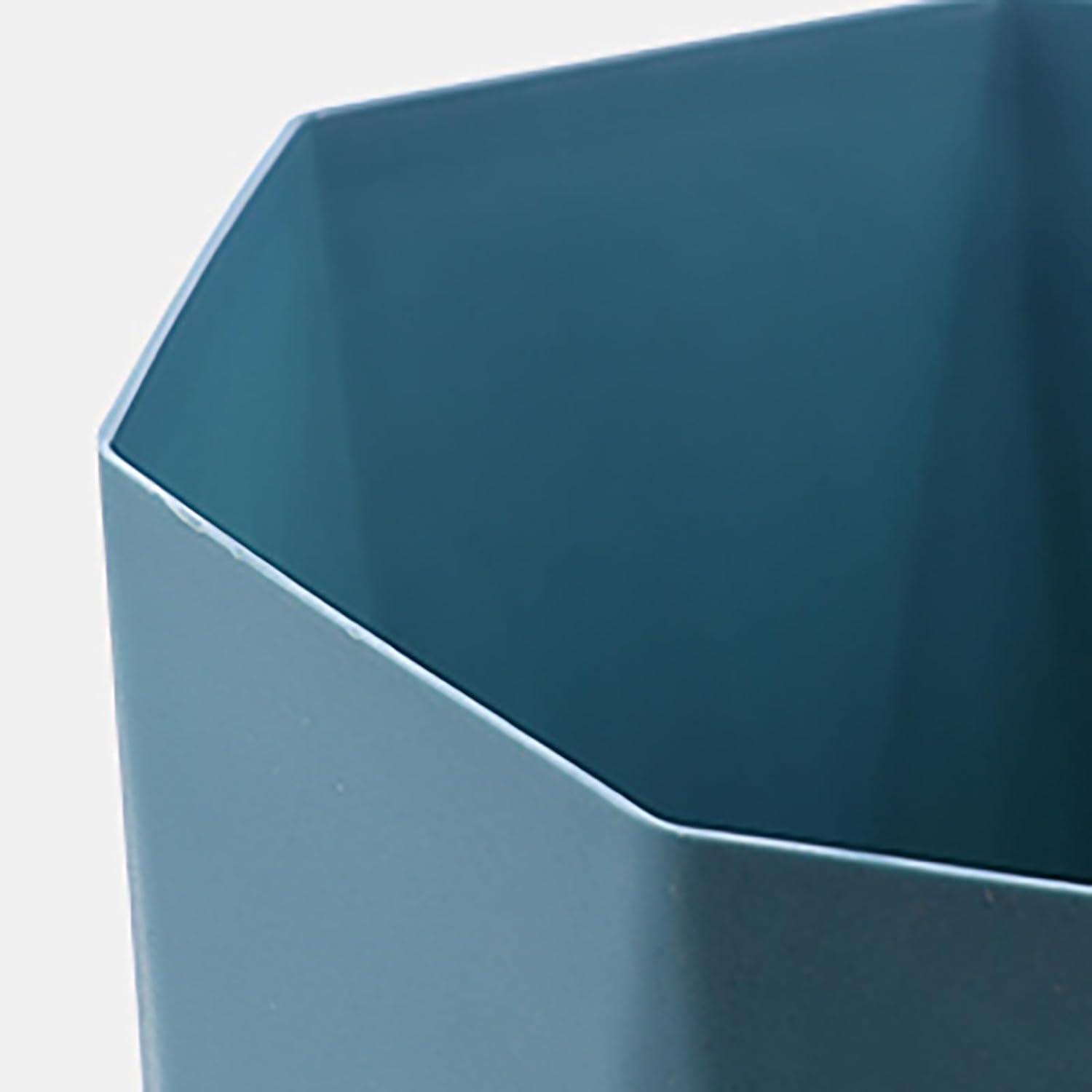 Small Polygonal Trash Can for Bathrooms Kitchens Offices White