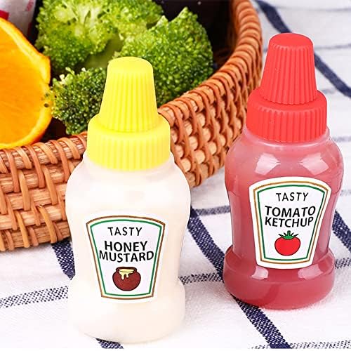 SagaSave Mini Condiment Squeeze Bottles Cute Cat Dog Shaped Set