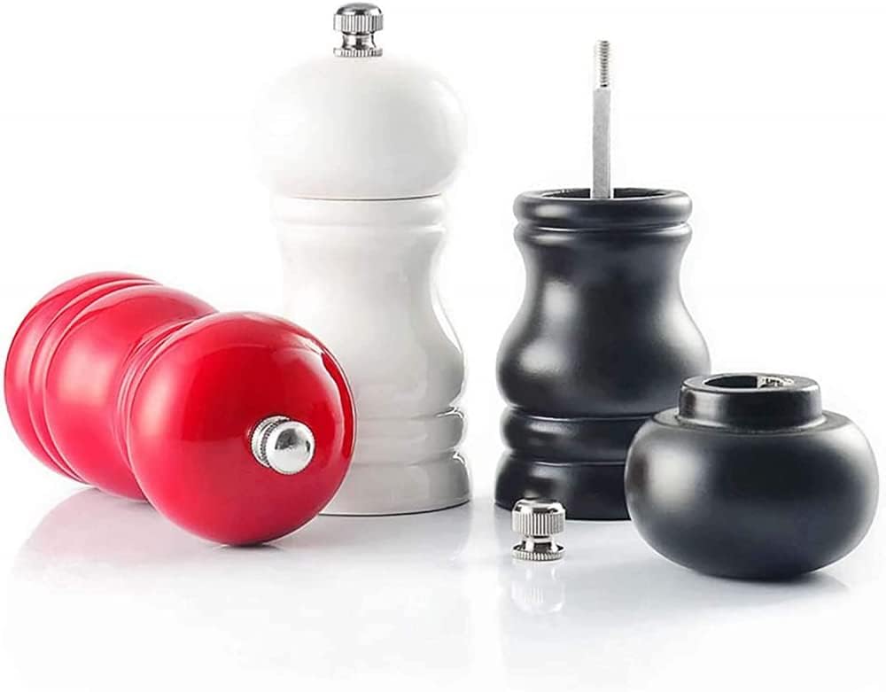 Wood Pepper Mill Set of 2 with Adjustable Coarseness