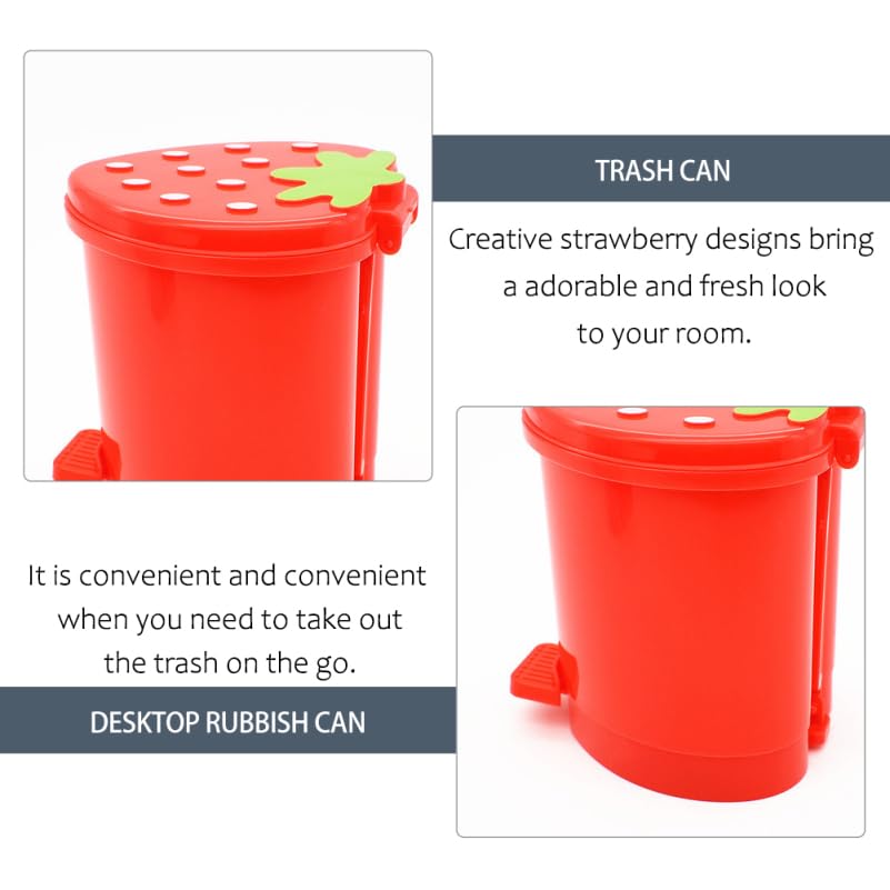 STOBOK Kawaii Heart Shaped Trash Can