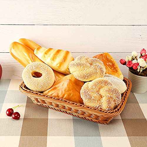 Teng Lang 16 Wicker Bread Baskets 2 PACKS Brown