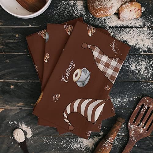 ZOE GARDEN Brown Gnome Kitchen Towels 2 Pack