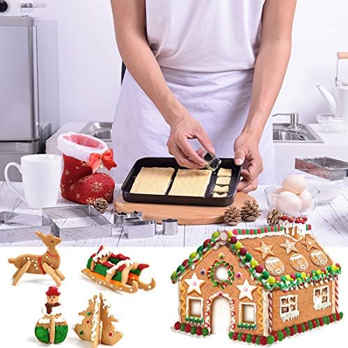 SAKOLLA 18 PCS 3D Stainless Steel Cookie Cutter Set