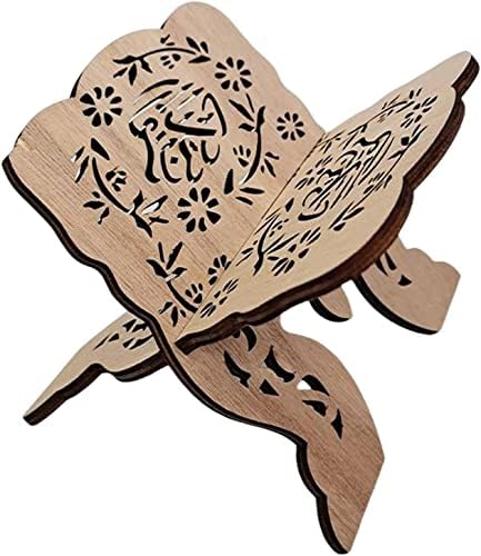 Joylern Miniature Wood Book Stand for Eid Mubarak