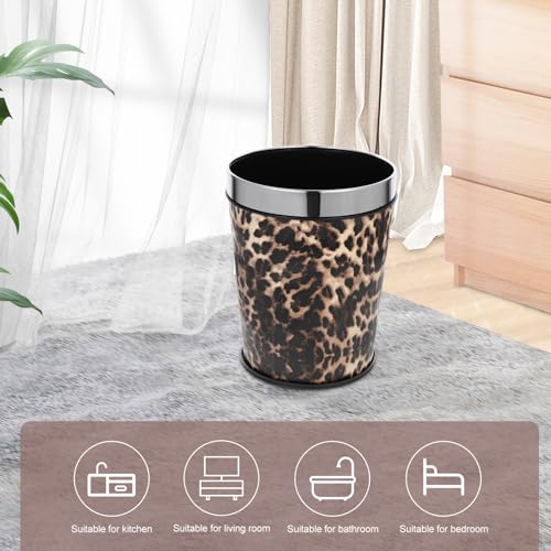 COHEALI 5L Metal Trash Can with Fixed Bag Ring