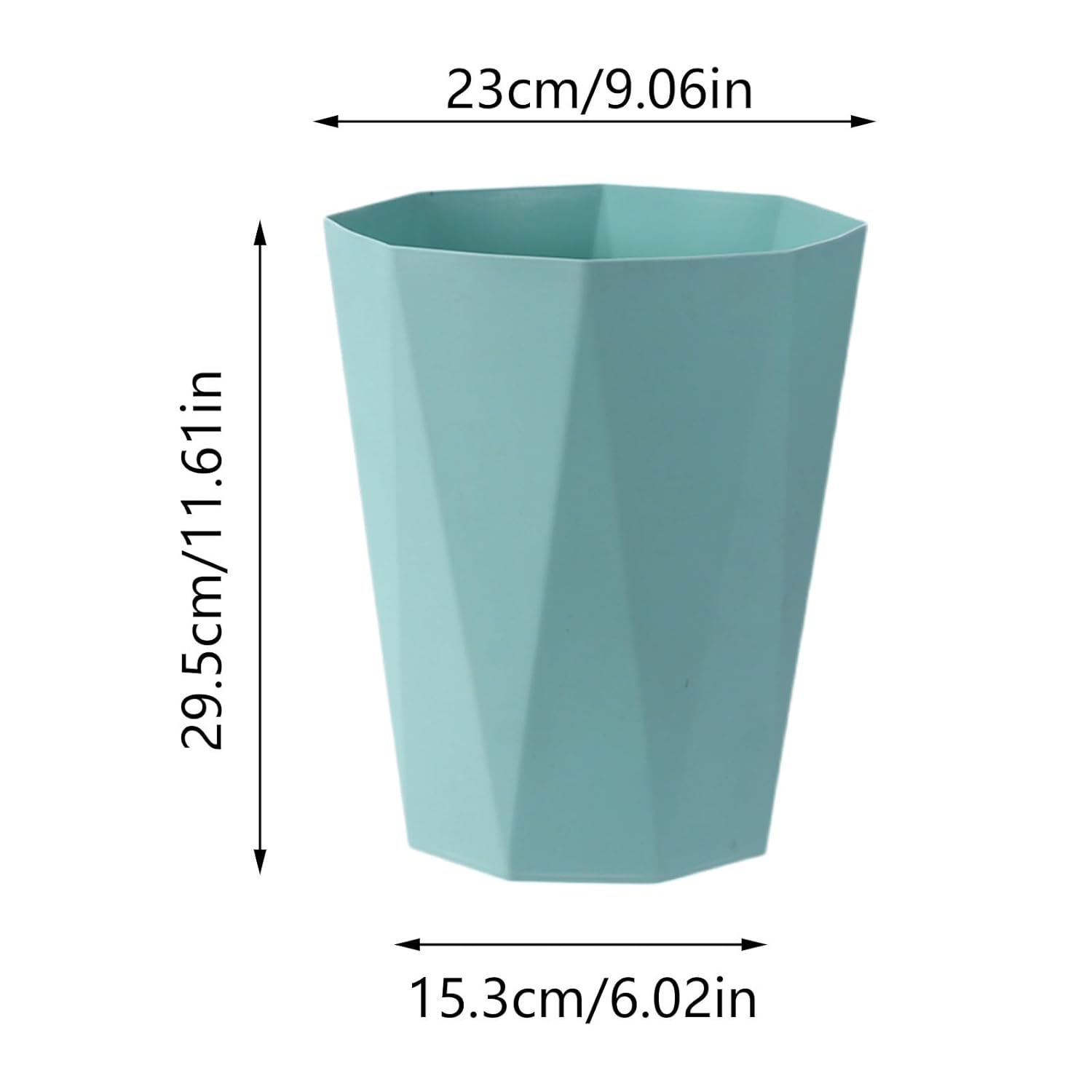 Small Trash Can with Large Opening - Green