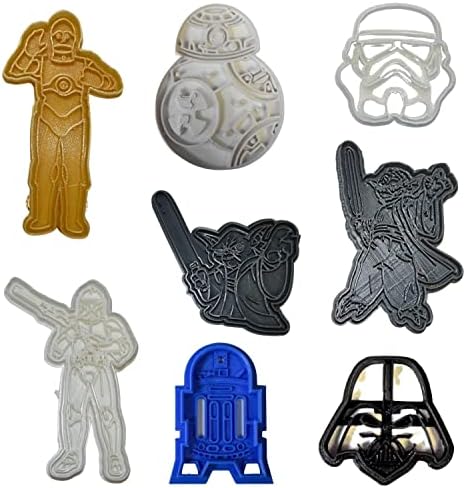 Star Wars Themed Cookie Cutters Set of 8 Made in USA