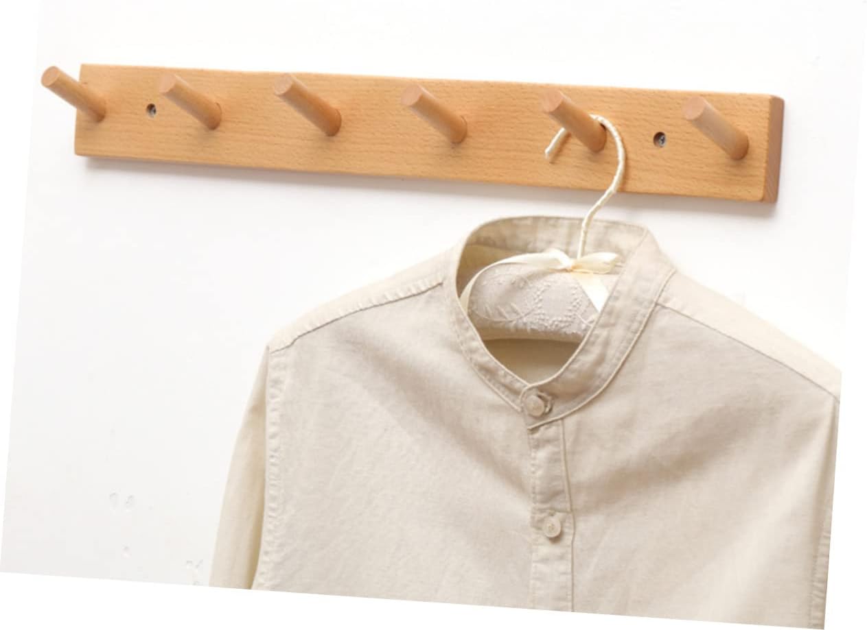 Wooden Wall Hooks for Clothes and Hats Sturdy Design
