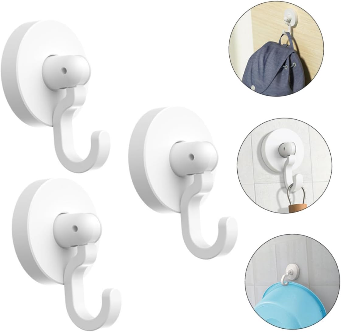 Cabilock 3Pcs Adhesive Door Hooks for Bathroom Kitchen 1