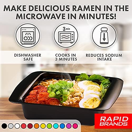 Rapid Ramen Cooker - Microwavable BPA Free Bright Red