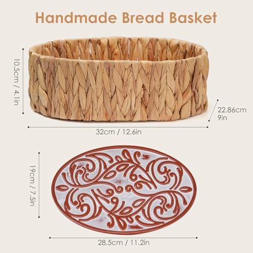 DRXX FEXE Bread Warmer Basket with Stone 1