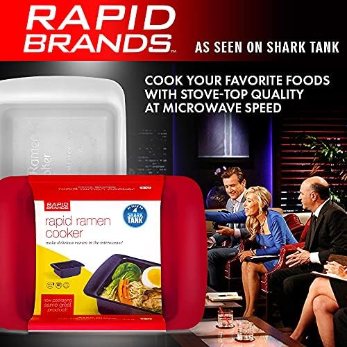 Rapid Ramen Cooker - Microwavable BPA Free Bright Red