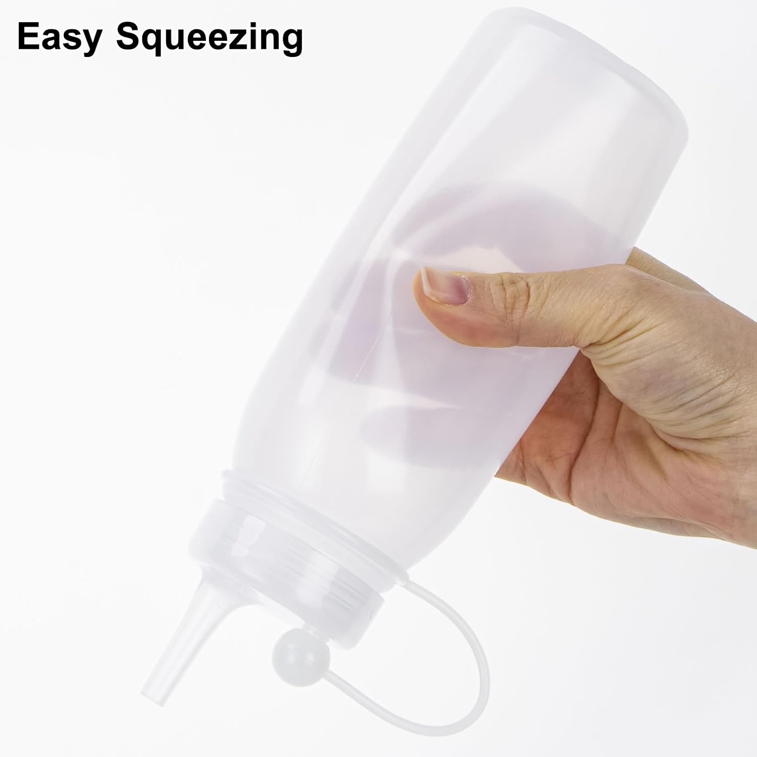 Uceoo Condiment Squeeze Bottles 2 Pack with 2 Funnels