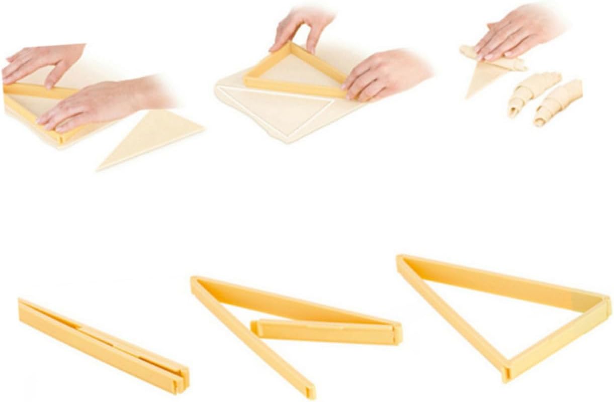 BIUDECO 2pcs Croissant Triangle Baking Cutter
