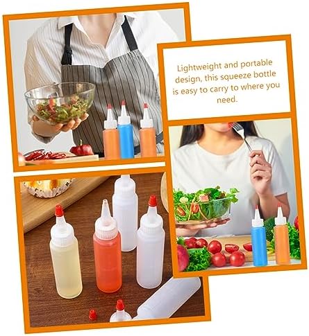 HOLIDYOYO 2oz Mini Condiment Squeeze Bottles Airtight Lid