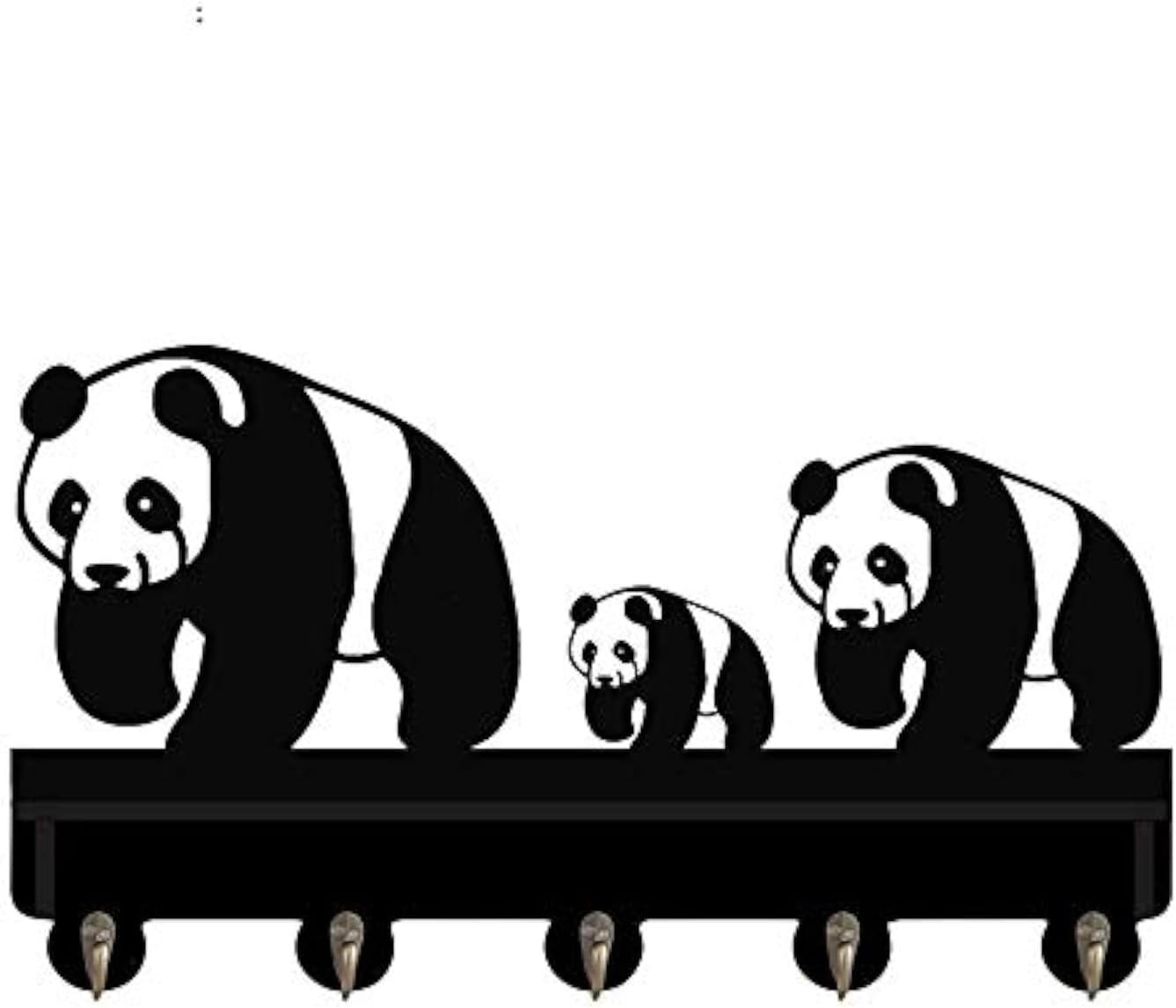 Doublecat Panda Style Coat Hook Wall Decor
