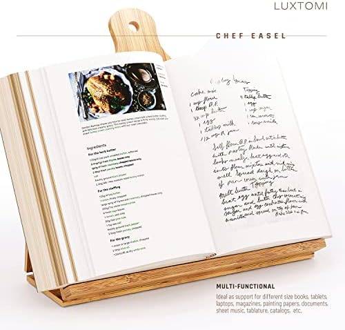 LUXTOMI Engraved Nana Bear Cookbook Stand