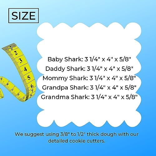Baby Shark Family Cookie Cutters Set of 5