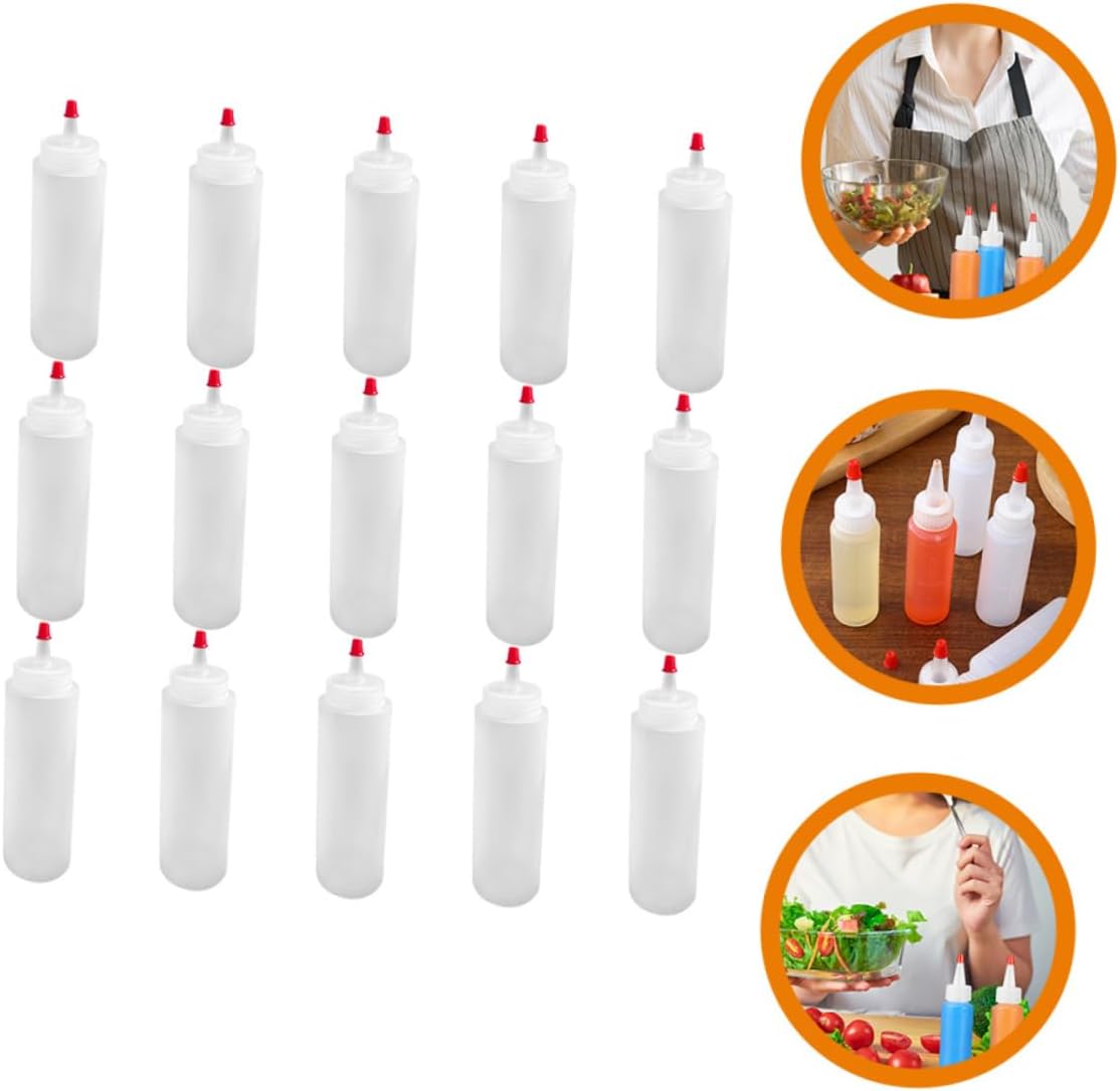 VOSAREA 15PCS Mini Condiment Squeeze Bottles