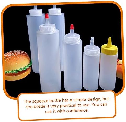HOLIDYOYO 2oz Mini Condiment Squeeze Bottles Airtight Lid
