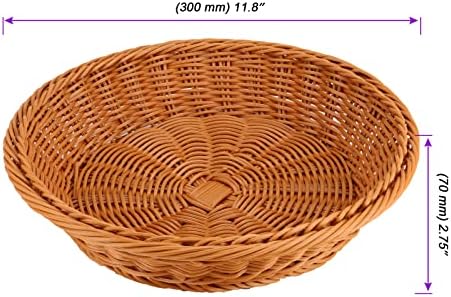 JAPCHET 4 Pack 12 Inch Wicker Bread Baskets