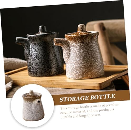 Zerodeko Ceramic Sauce Dispenser with Lid