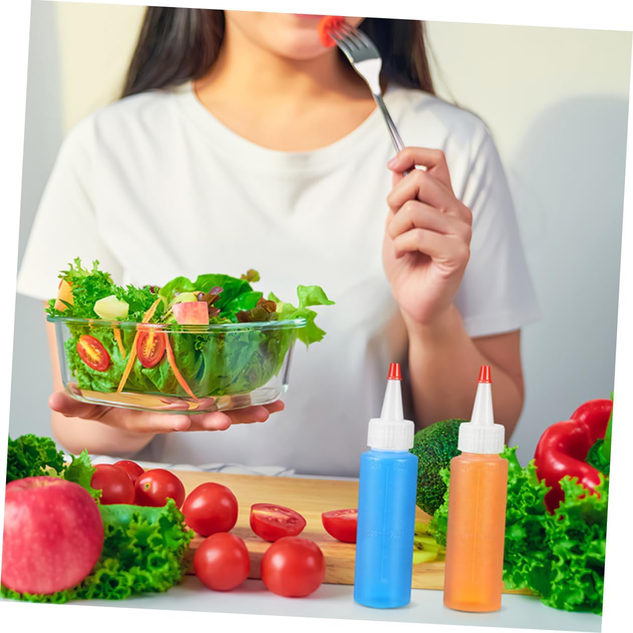 Zerodeko Mini Seasoning Bottles ABS Sauce Squeeze Bottles