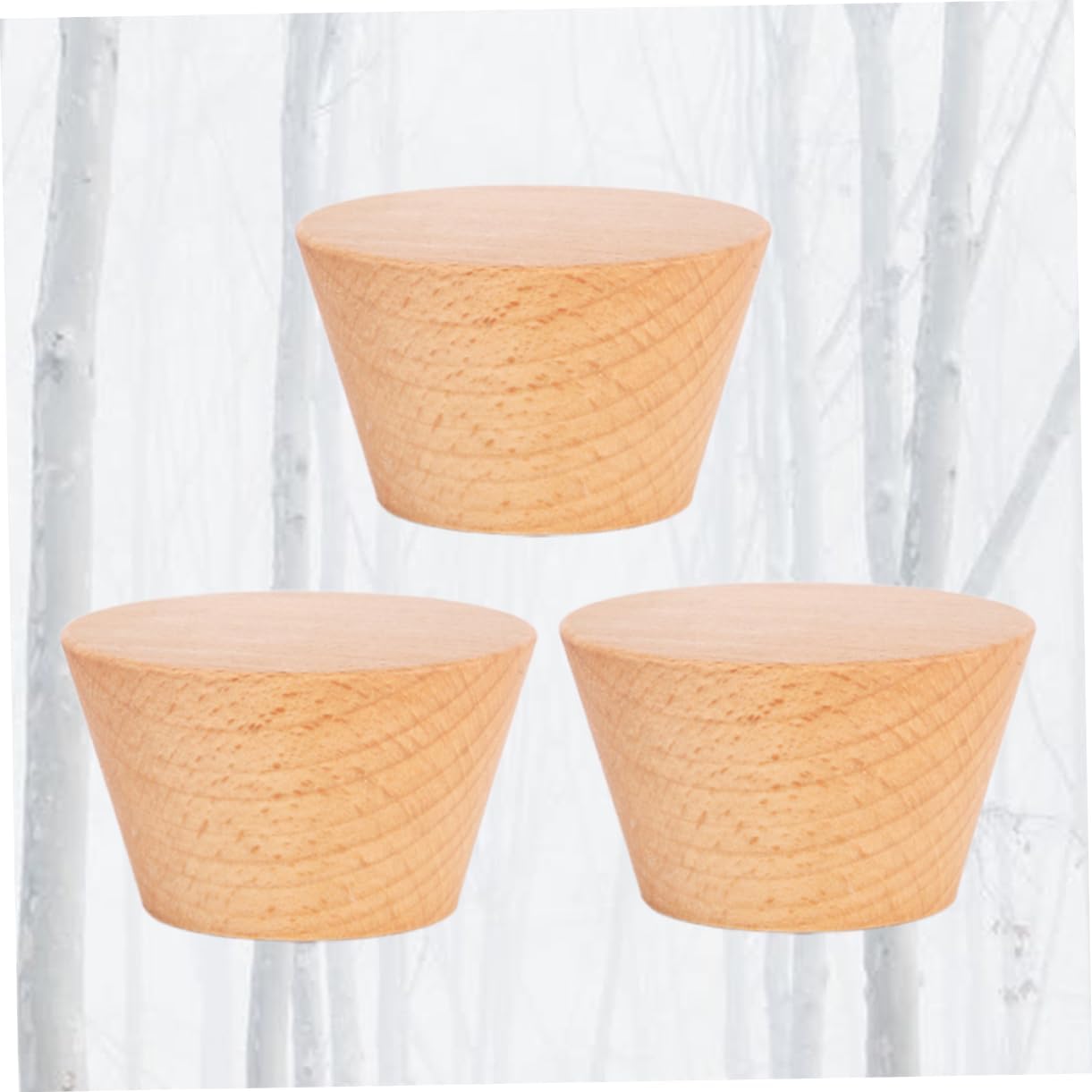 Wakauto 3pcs Beech Wall Hooks Multifunctional Rack