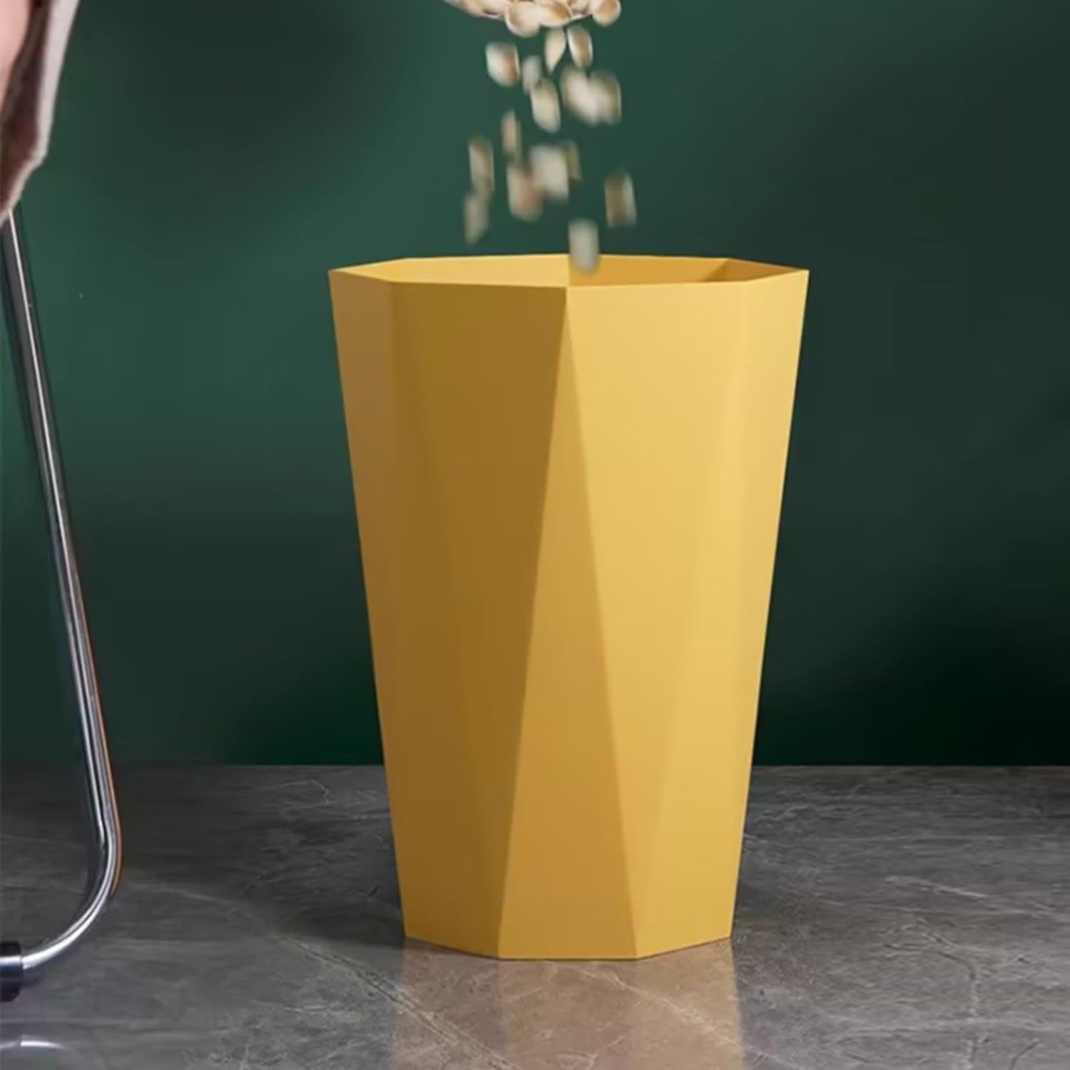 Polygon Small Trash Can - Yellow